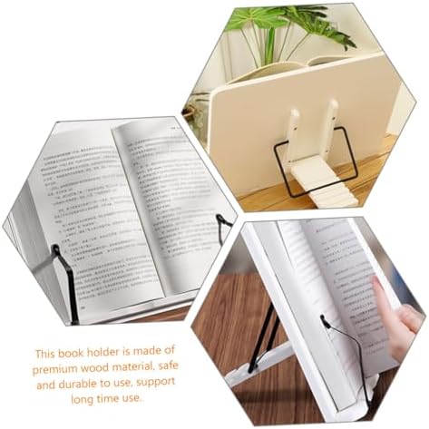 Adjustable Wooden Book Stand for Reading and Display