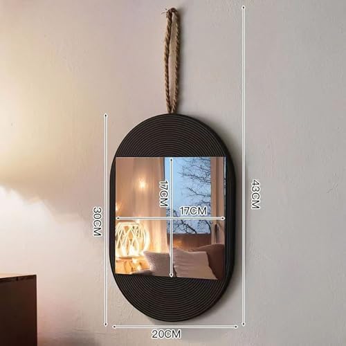 Wall Mounted Wooden Vanity Mirror 30x20 cm 1