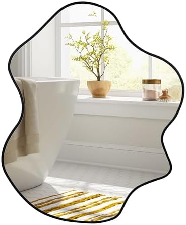 CULER Irregular Black Frosted Wall Mirror