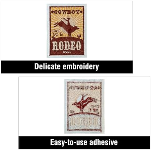 30 Piece Western Embroidered Iron On Patch Set for Hats Clothes DIY