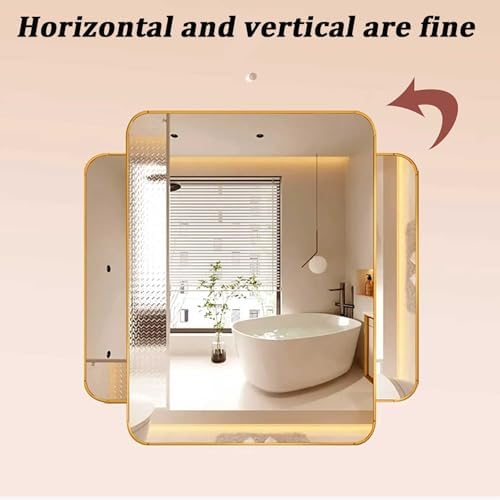 Bcofo Gold Frame Bathroom Mirror 30x40cm