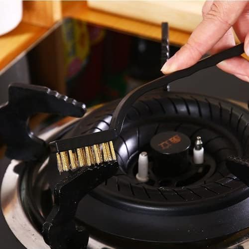 Kitchen Cleaning Brush Set with Scraper and 3 Replacement Heads