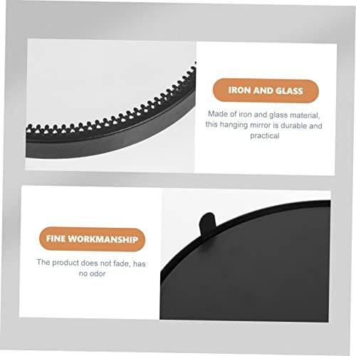 LIFKOME Black Round Wall Hanging Vanity Mirror