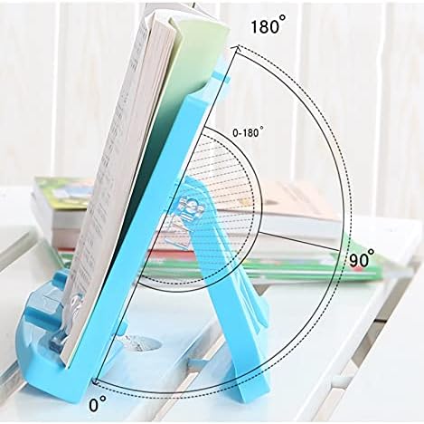 Adjustable Book Stand for Cookbooks and Textbooks - Pink Green