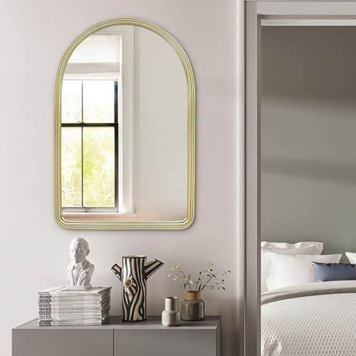 Gold Arched Mirror 20x30 Wall Decor for Bathroom Living Room