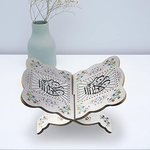 EUBUY X-Shaped Foldable Wooden Book Stand