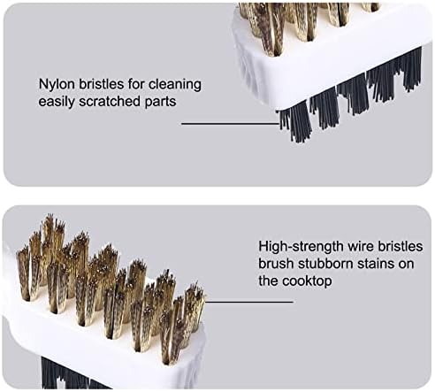 Zeckzoin Deep Gas Stove Cleaning Brush 4-in-1 with Scraper and Rotatable Nail