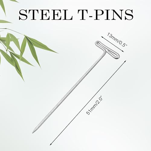 Quacc 50PCS Steel T Pins for Wigs and Crafts