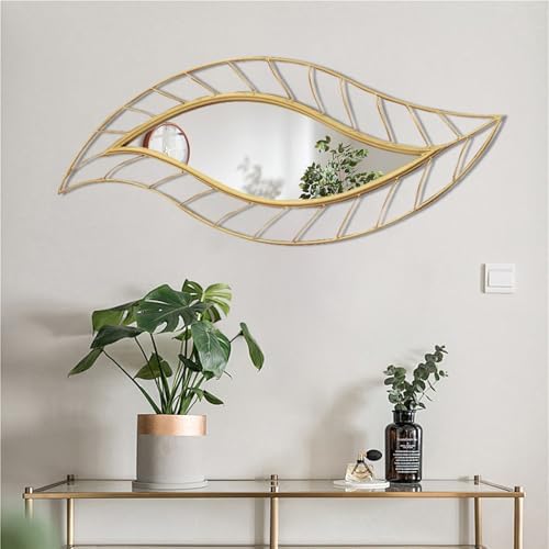 ironsmithn Decorative Wall Mirror 45x185 Gold Leaf Frame