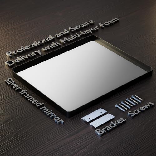 Yamazakura Matte Black Bathroom Mirror 20x30 Inch