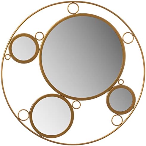 Uniquewise 1975-Inch Gold Frame Mirror with 4 Glass Balls