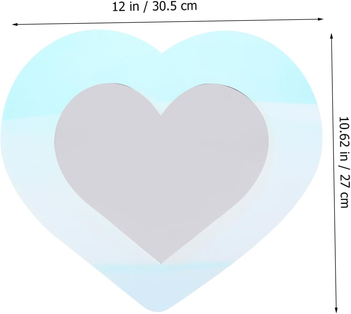 Zerodeko Heart-Shaped Wall Mirror for Decor and Vanity