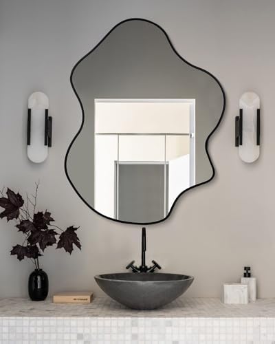 CULER Irregular Black Frosted Wall Mirror