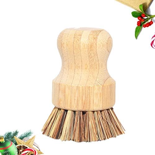 Cabilock Bamboo Wok Brush for Kitchen Cleaning
