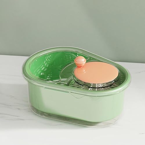 Fruit and Vegetable Washing Machine with Brush and Bowl Blue