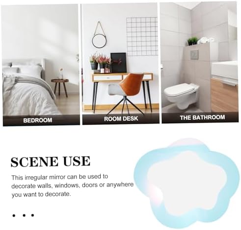 Unomor Cloud Shaped Wall Mirror with Colorful Waves