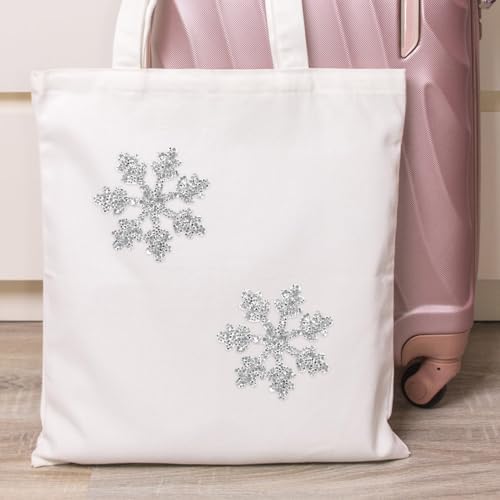 TEHAUX Snowflake Glitter Iron-on Patch Trim