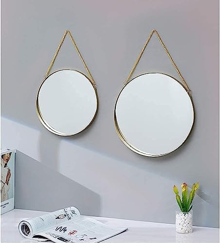 Bleslin 20cm Round Wrought Iron Bathroom Mirror with Rotating Double-Sided Design