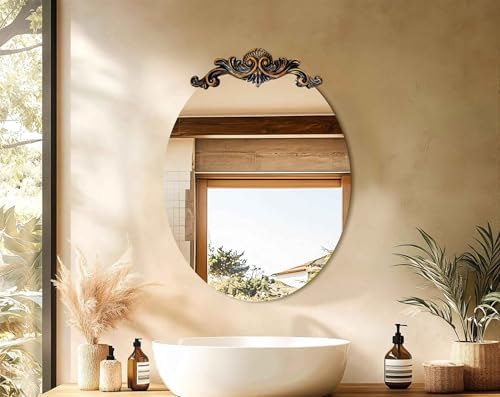 Artloge Baroque Mirror 32x24 Inches Sleek Silver