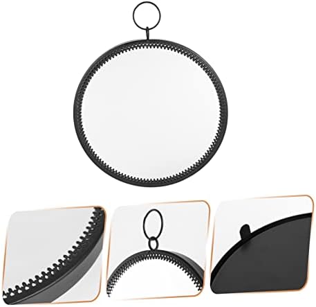 WOONEKY Lighted Round Vanity Mirror Wall Circle Hanging Makeup Mirror