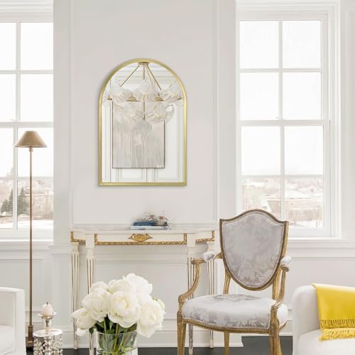 HLFMVWE 20x16 Arch Wall Mirror Aluminum Frame