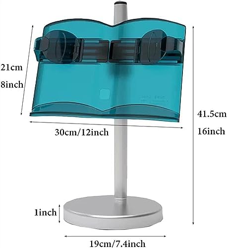 JACCOS Adjustable Book Stand for Reading and Tablet Support - Green