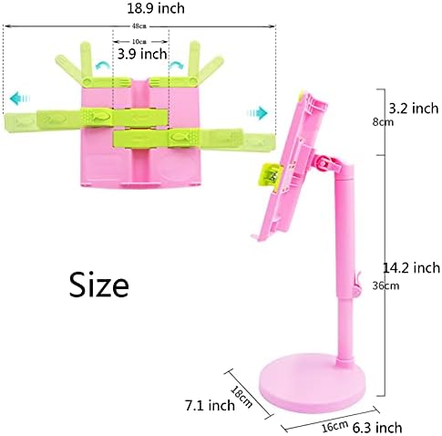 Adjustable Book Stand Holder for Reading in Bed or Office Blue