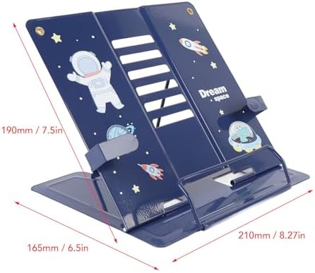 GOWENIC Book Stand with Cute Astronaut Pattern