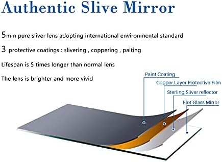 H-A 40X24 Black Thin Frame Wall Mirror