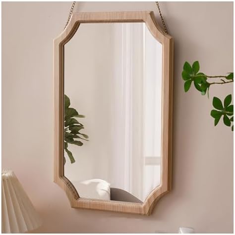 NOIRDA Vintage Wood Bathroom Mirror - 136x75in
