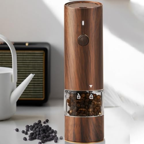 SOONHUA Rechargeable Salt Pepper Mill Set with LED Light