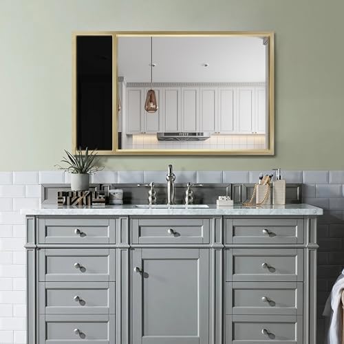 BAODANFU 24x40 Rectangle Wall Mirror with Gold Frame 1