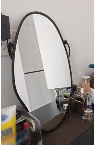 Irregular Vanity Mirror with Black Lanyard