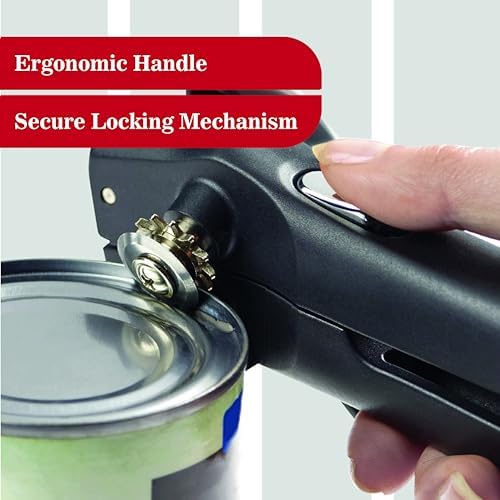 Swing-A-Way Locking Can Opener with Sharp Blade Black