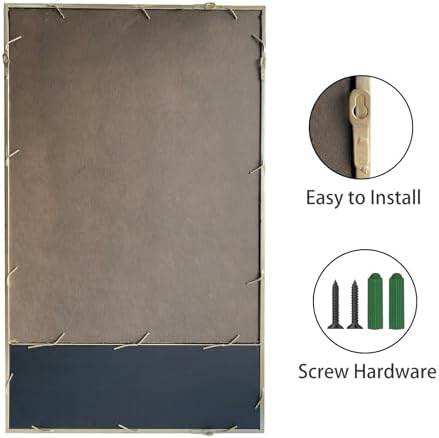 BAODANFU 24x40 Rectangle Wall Mirror with Gold Frame 1