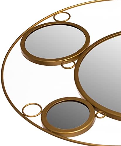 Uniquewise 1975-Inch Gold Frame Mirror with 4 Glass Balls