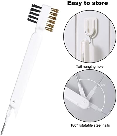 Zeckzoin Deep Gas Stove Cleaning Brush 4-in-1 with Scraper and Rotatable Nail