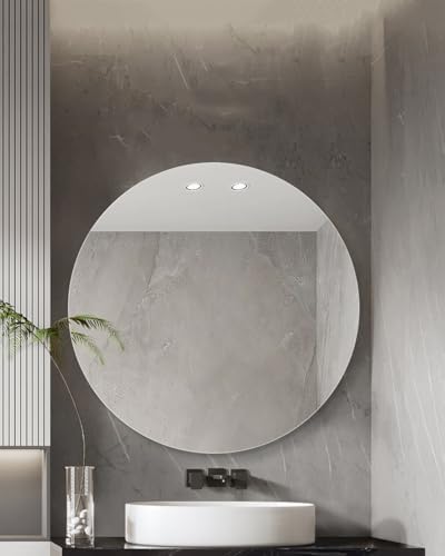 LTSRLL Round Wall Mirror - Frameless HD Explosion-Proof