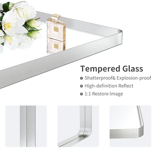 SUEHEE 20x28 Stainless Steel Bathroom Mirror Over Sink