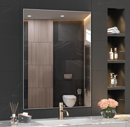 Hasipu 24 x 32 Frameless Bathroom Mirror