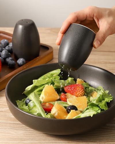 Tikooere Salt Pepper Shakers Set Matte Black