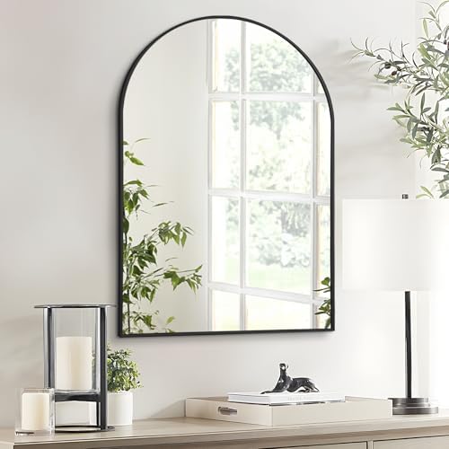 Fabuday Large Black Arched Wall Mirror 30x40