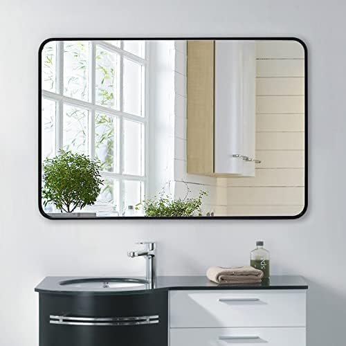SILD Black Rectangle Wall Mirror 30x40 Inch