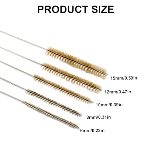 5Pack Multifunctional Brass Pipe Brush Set with Long Handle