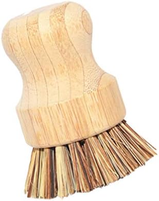 Cabilock Bamboo Wok Brush for Kitchen Cleaning