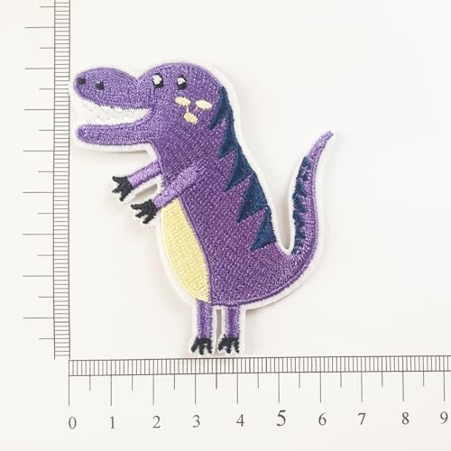 YANANA Dinosaur Embroidered Patch Purple