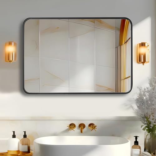 Zibbizo 30x40 Bathroom Mirror with Metal Frame