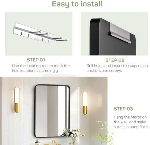 Zibbizo 30x40 Bathroom Mirror with Metal Frame