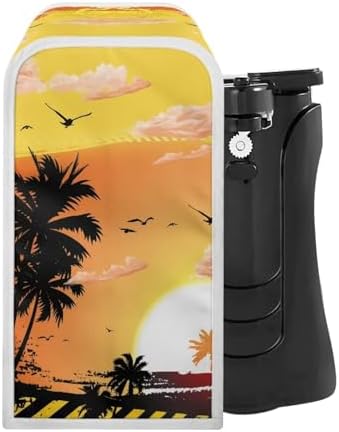 Yuresuaet Beach Sunset Can Opener Cover with Dust Protection Polyester Anti-Fingerprint