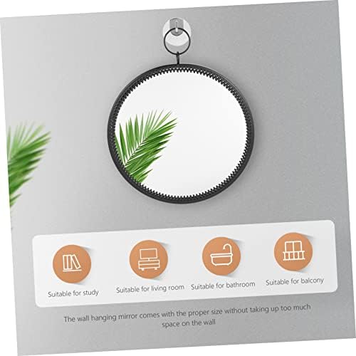 LIFKOME Black Round Wall Hanging Vanity Mirror